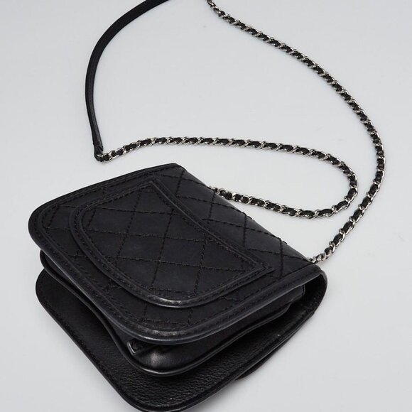 Chanel Black Diamond Quilted Leather Citizen Mini Flap Bag - Picture 3 of 12